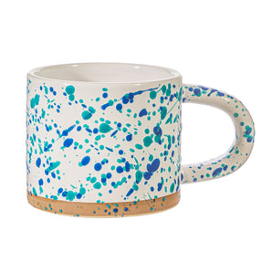 Turquoise and Blue Splatterware Mug