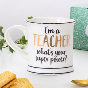 Metallic Monochrome I'm A Teacher Mug