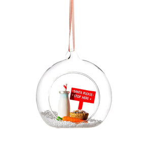 Santa Please Stop Here Figurine Bauble