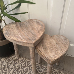 Heart Stools - Set of 2