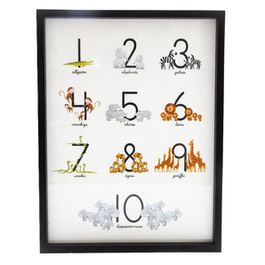 Baby Number 1-10 Animal Print Frame