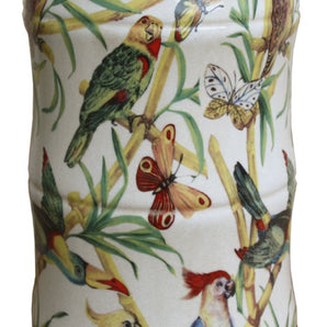 Ceramic Umbrella Stand, Bamboo & Tropical Bird Design