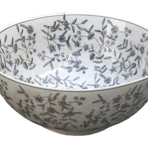 Blue And White Ditsy Print Bowl