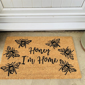 Coir Doormat with "Honey I'm Home"