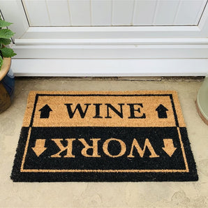 Wine & Work Door Mat