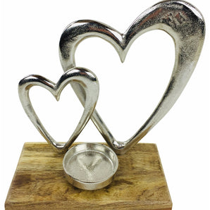 Double Heart Tealight Holder