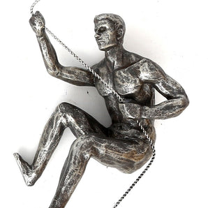 Silver Abseiling Man Looking Up 73cm