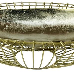 Gold Decorative Wire Bowl 58cm