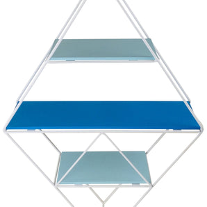 Blue Wire Geometric Shelf