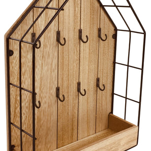 Wood & Wire House Key Storage Unit