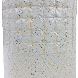 White Star Textured Stoneware Vase 30cm