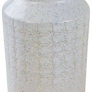 White Star Textured Stoneware Vase 30cm