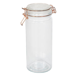 Kitchen Storage Jar With Copper Clip 25cm