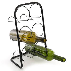 Black Metal Wire 6 Wine Bottle Holder