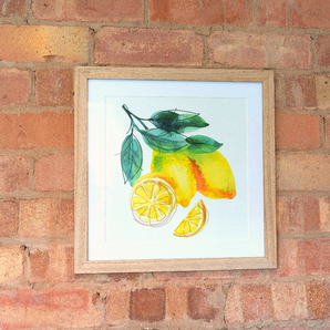 Watercolour Lemons Art In Frame