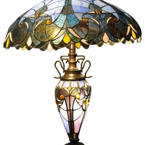 Blue Double Tiffany Lamp 68cm