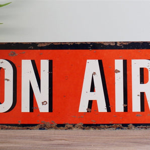 Vintage Metal Sign - On Air Recording Sign