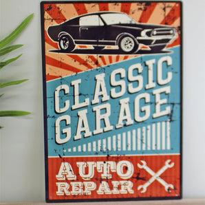 Vintage Metal Sign - Classic Garage Auto Repair