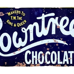 Metal Advertising Wall Sign - Rowntrees Chocolate Blue