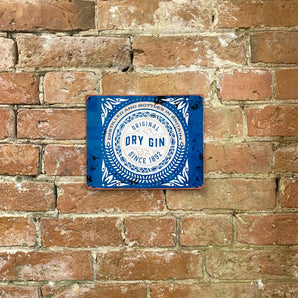 Metal Sign Plaque - Dry Gin Bar