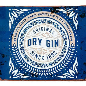 Metal Sign Plaque - Dry Gin Bar