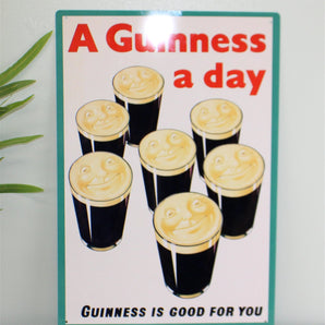 Vintage Metal Sign - Retro Advertising - Guinness