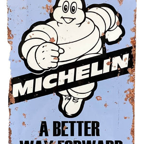 Metal Vintage Wall Sign - Michelin A Better Way Forward Tyres