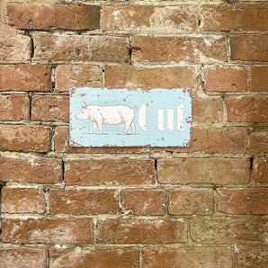 Kitchen Metal Wall Sign - Pig Out