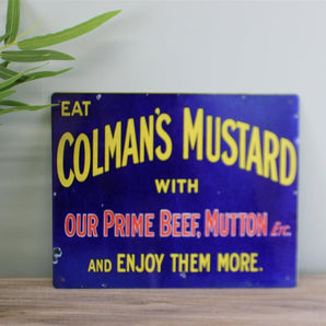 Vintage Metal Sign - Retro Advertising - Colmans Mustard