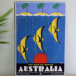 Vintage Metal Sign - Retro Advertising - Australia Fish