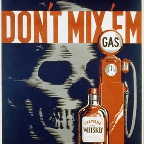 Vintage Metal Sign - Retro Advertising - Skull Gas Whiskey