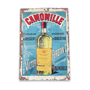 Vintage Metal Sign - Retro Advertising, Camomile Liqueur