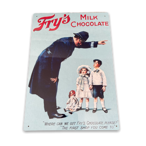 Vintage Metal Sign - Retro Advertising Fry's Milk Chocolates