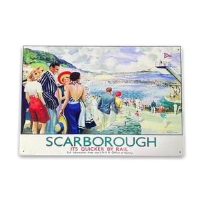 Vintage Metal Sign - British Railways Retro Advertising, Scarborough