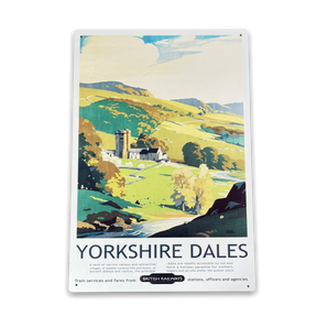 Vintage Metal Sign - British Railways Retro Advertising, Yorkshire Dales