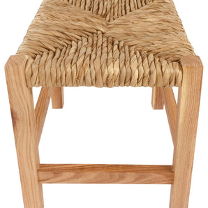 Rustic Woven Raffia Stool 30cm