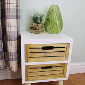 Compact 2 Drawer Unit with Removable Legs