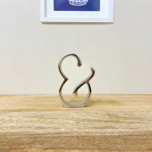 Silver Aluminium Ampersand or And Sign Ornament