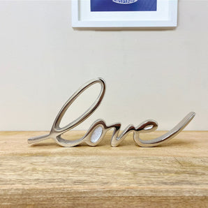 Silver Aluminium Love Ornament