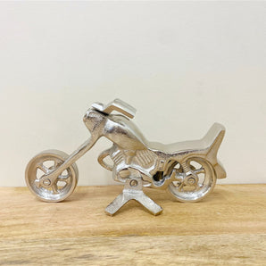 Silver Aluminium Motorcycle Ornament