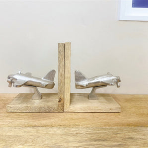 Set of Two Aeroplane Bookends