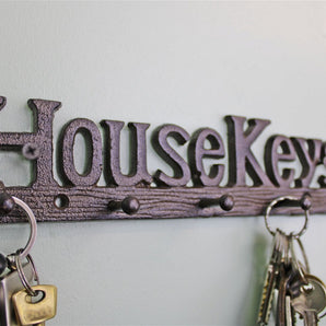 Rustic Cast Iron Wall Hooks, House Keys