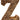 Hand Carved Wooden Geometric Letter Z