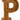 Hand Carved Wooden Embossed Letter P