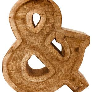 Hand Carved Wooden Embossed Letter &