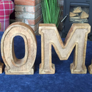 Hand Carved Wooden Embossed Letters Home