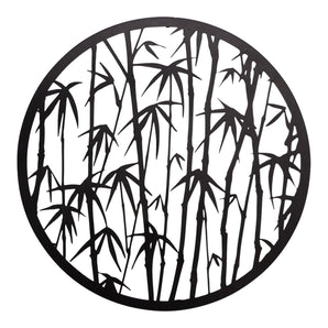 Natural Interiors Black Metal Bamboo Wall Decor