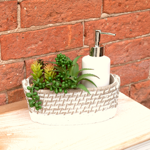 Soap Dispenser Tray with Succulent