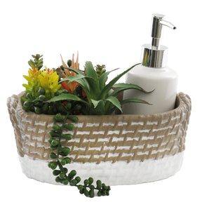 Soap Dispenser Tray with Succulent