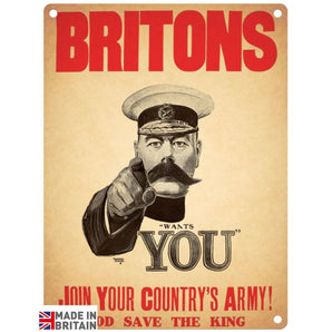 Small Metal Sign 45 x 37.5cm Vintage Retro Britons Got You